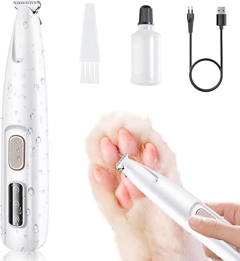 New Pet Trimmer for Dogs and Cats LED Light Electric Silent Cat Paw Trimmer Electric Push Clippers Shaving Feet Hair Electric Professional Push Clippers