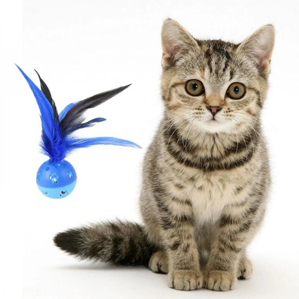 Interactive Plush & Ball Cat Toy Set with Training Accessories, Assorted Colors (2 Piece)