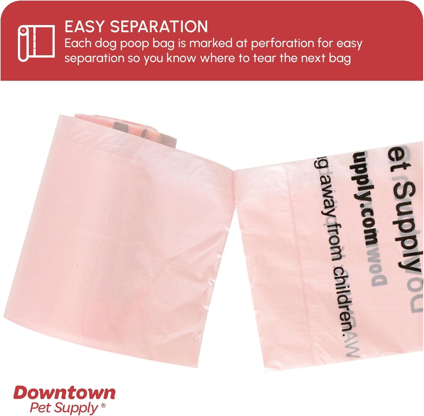 Unscented Poop Bags for Dogs with Dispenser, 500 Count - Leak-Proof Dog Waste Bags and Bone-Shaped Dog Poop Bags Holder for Leash - Pastel Rainbow, 12.5" X 8.5"
