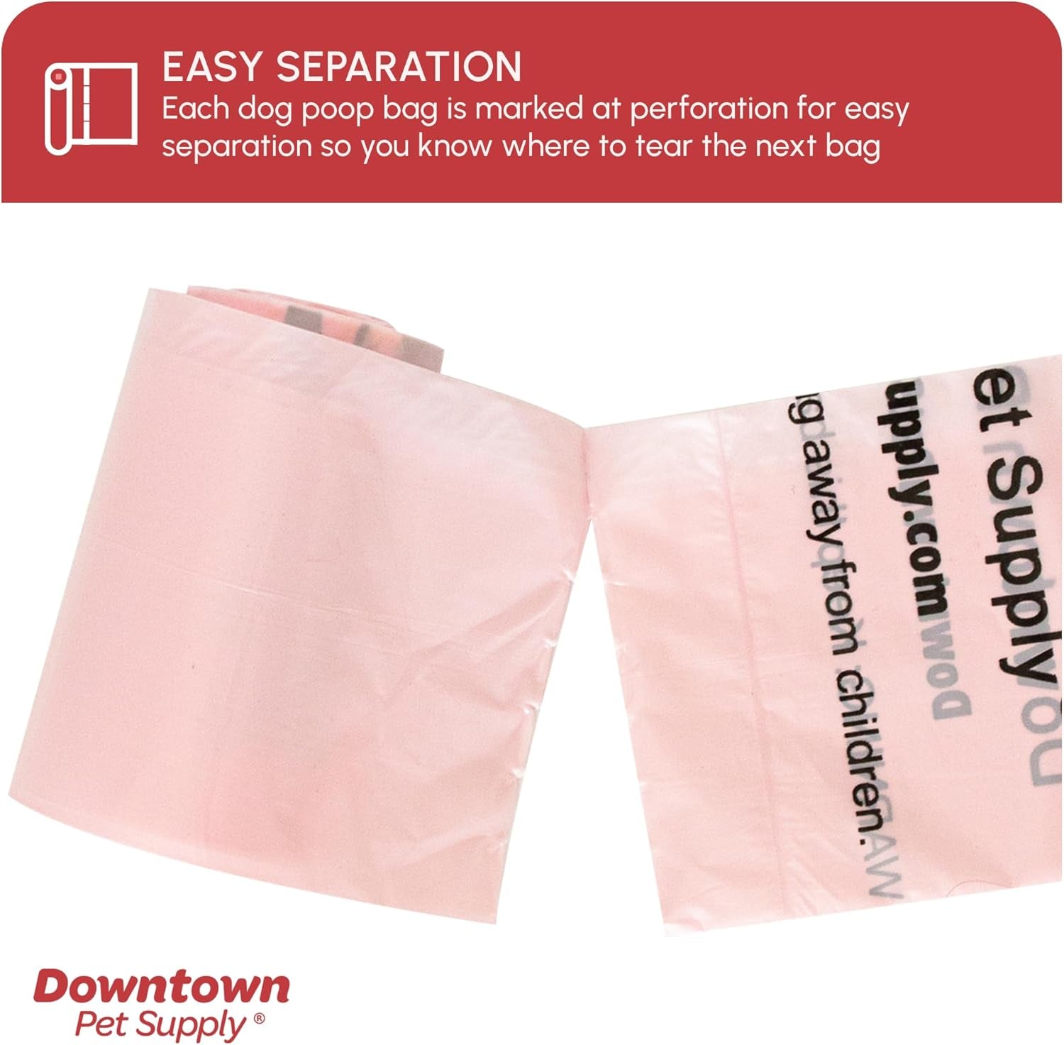 Unscented Poop Bags for Dogs with Dispenser, 500 Count - Leak-Proof Dog Waste Bags and Bone-Shaped Dog Poop Bags Holder for Leash - Pastel Rainbow, 12.5" X 8.5"