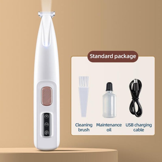 New Pet Trimmer for Dogs and Cats LED Light Electric Silent Cat Paw Trimmer Electric Push Clippers Shaving Feet Hair Electric Professional Push Clippers