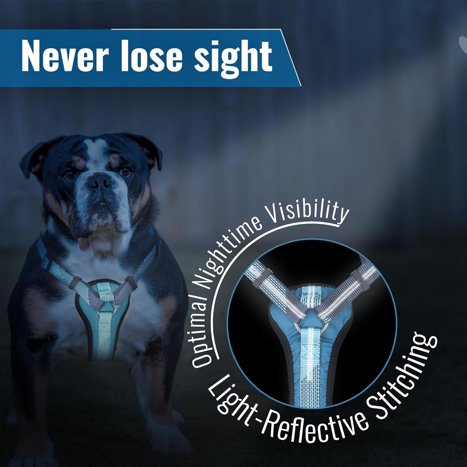 Premium No-Pull Black Dog Harness with Handle – Escape-Free, Anti-Pulling & Grip Control, Multi-Angle Reflective for Safe Walks & Training – Medium & Large Breeds, H3