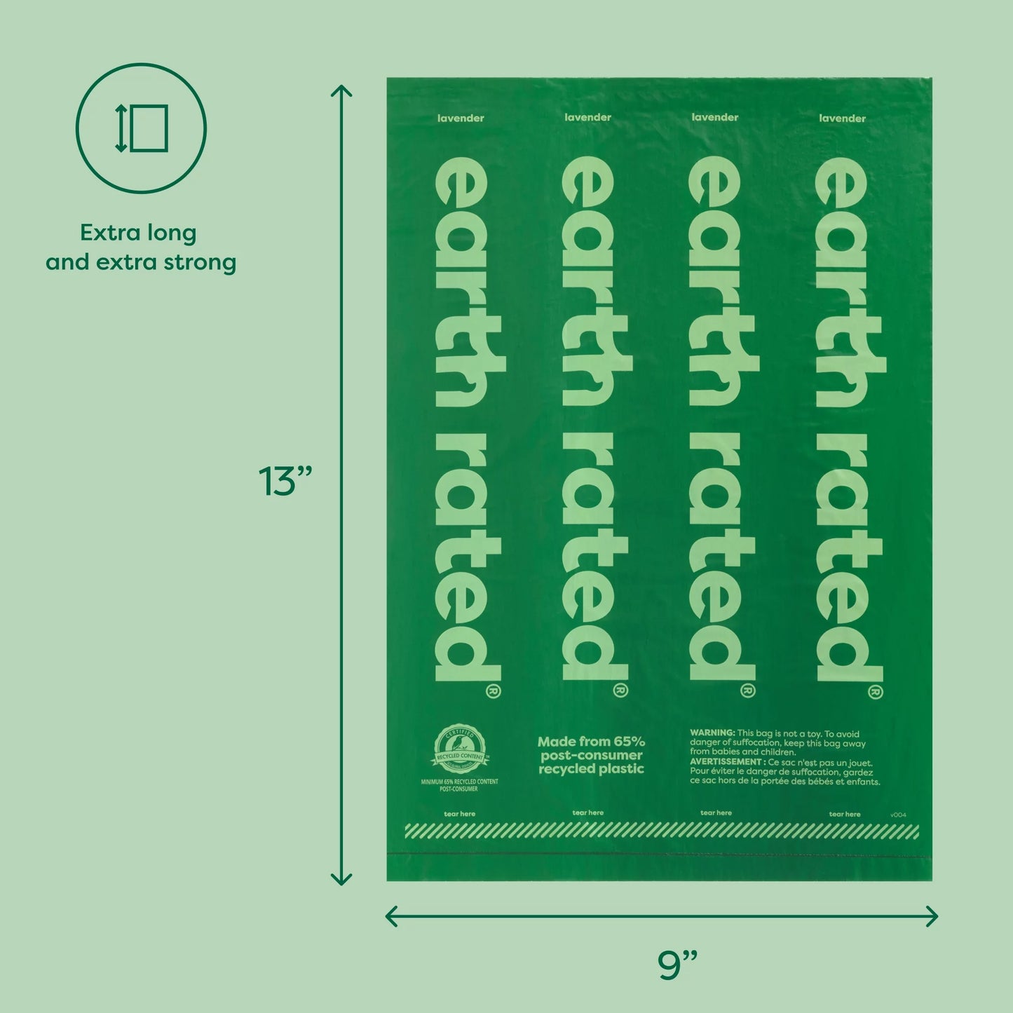 (4 Pack)  Dog Poop Bags, Ultra Thick and Leak Proof Dog Waste Bags, Unscented, 60 Count