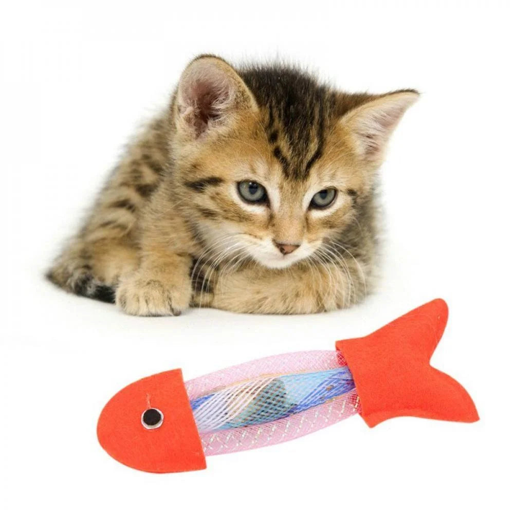 Interactive Plush & Ball Cat Toy Set with Training Accessories, Assorted Colors (2 Piece)
